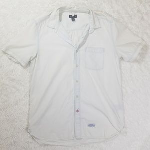 CPO Provisons White/Blue Button Up Mens Medium